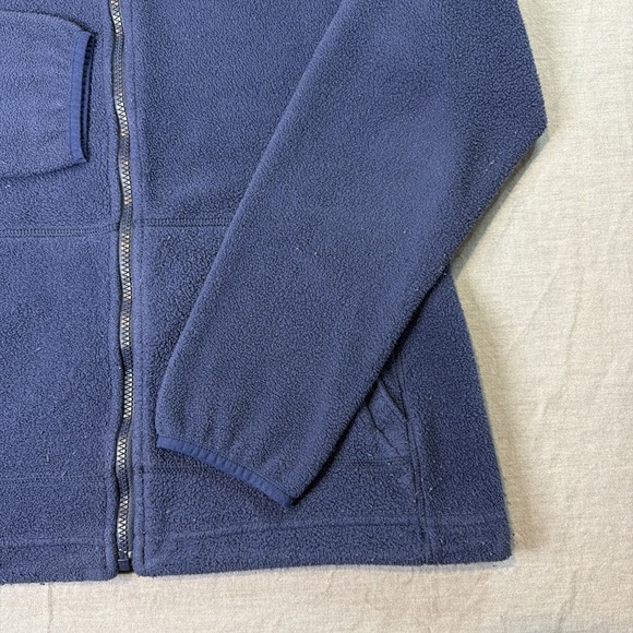 Women's L.L. Bean Mountain Long Sleeve Full Zip Fleece Jacket Navy Medium Hiking - Picture 4 of 12